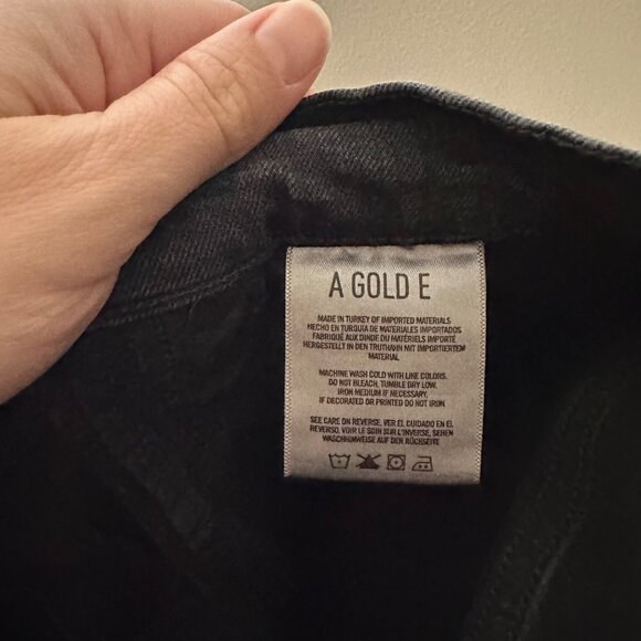 AGOLDE Sophie Crop High Rise Skinny Jeans Size 27 Washed Black Distressed - Picture 8 of 11